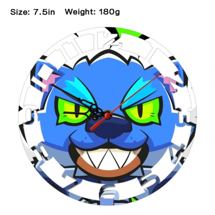 Brawl Stars Anime print alarm clock wall clock personality clock packaging size 25X25X4cm