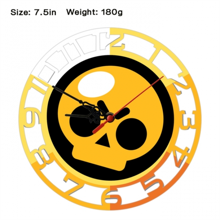 Brawl Stars Anime print alarm clock wall clock personality clock packaging size 25X25X4cm