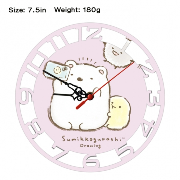 Corner creatures Frosted  Anime print alarm clock wall clock personality clock packaging size 25X25X4cm