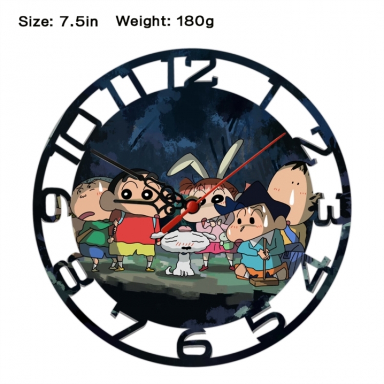 CrayonShin Anime print alarm clock wall clock personality clock packaging size 25X25X4cm