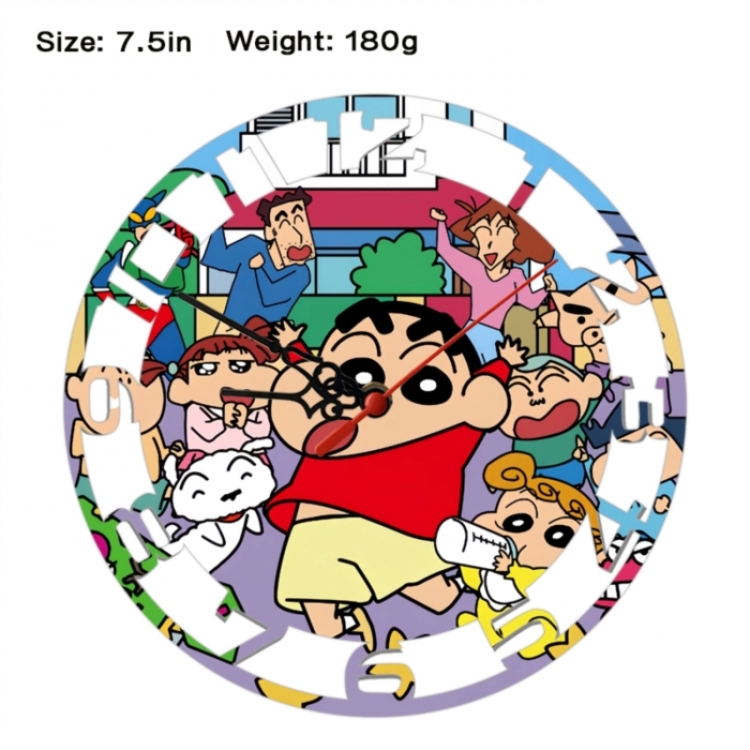 CrayonShin Anime print alarm clock wall clock personality clock packaging size 25X25X4cm
