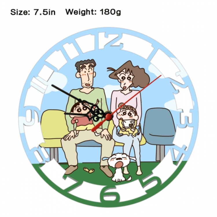 CrayonShin Anime print alarm clock wall clock personality clock packaging size 25X25X4cm
