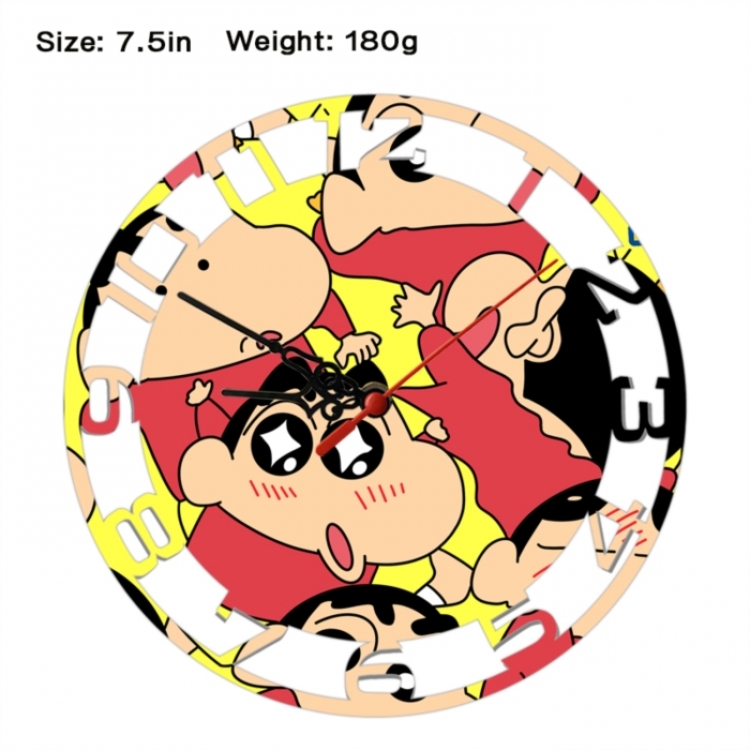 CrayonShin Anime print alarm clock wall clock personality clock packaging size 25X25X4cm