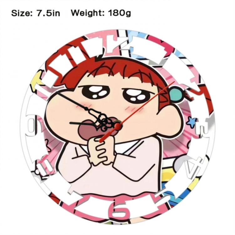 CrayonShin Anime print alarm clock wall clock personality clock packaging size 25X25X4cm