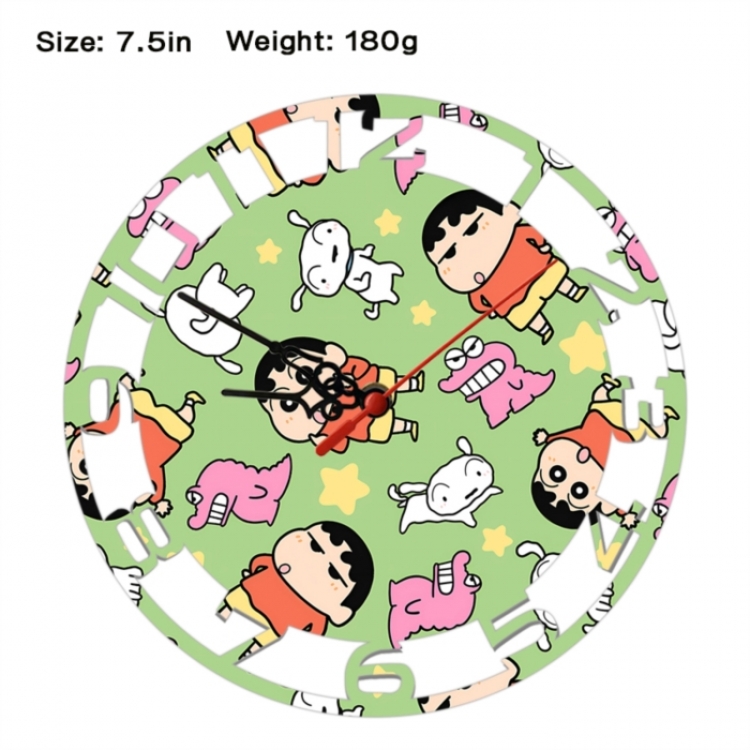 CrayonShin Anime print alarm clock wall clock personality clock packaging size 25X25X4cm