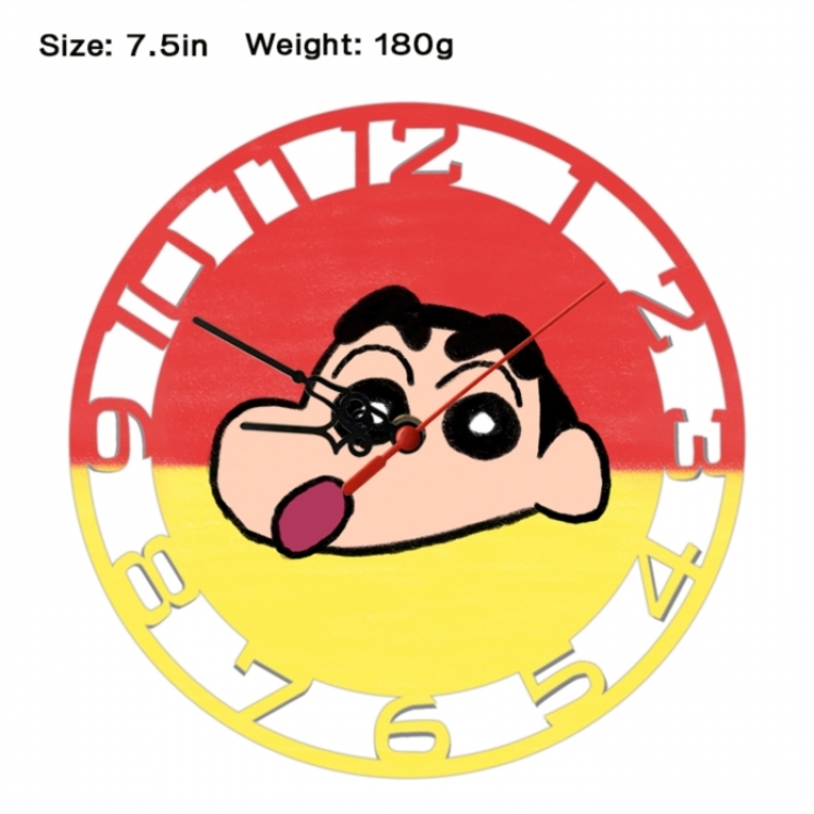 CrayonShin Anime print alarm clock wall clock personality clock packaging size 25X25X4cm