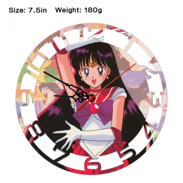 sailormoon Anime print alarm clock wall clock personality clock packaging size 25X25X4cm