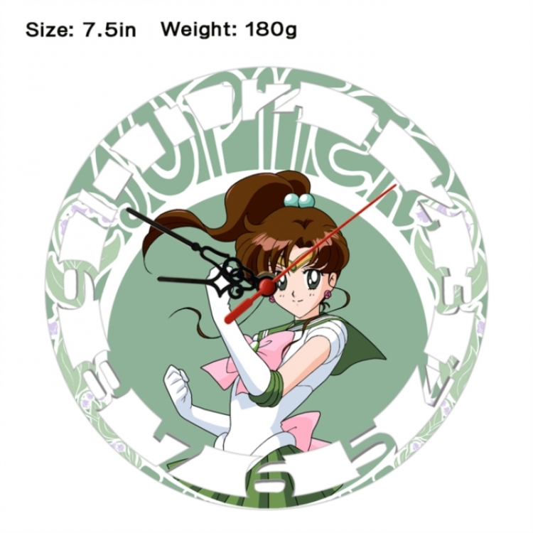 sailormoon Anime print alarm clock wall clock personality clock packaging size 25X25X4cm