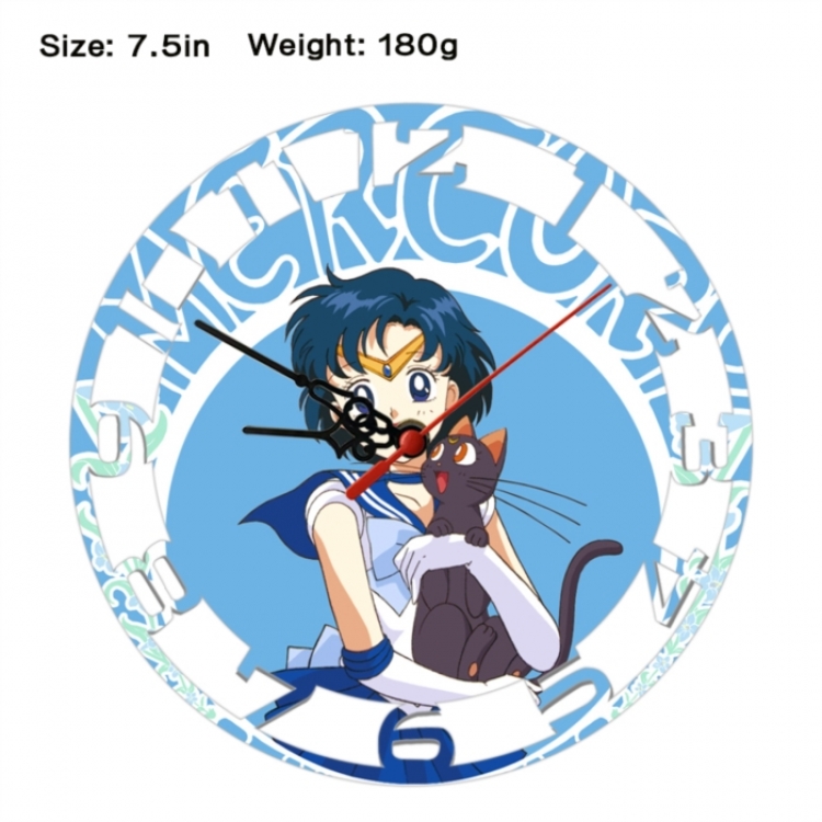 sailormoon Anime print alarm clock wall clock personality clock packaging size 25X25X4cm