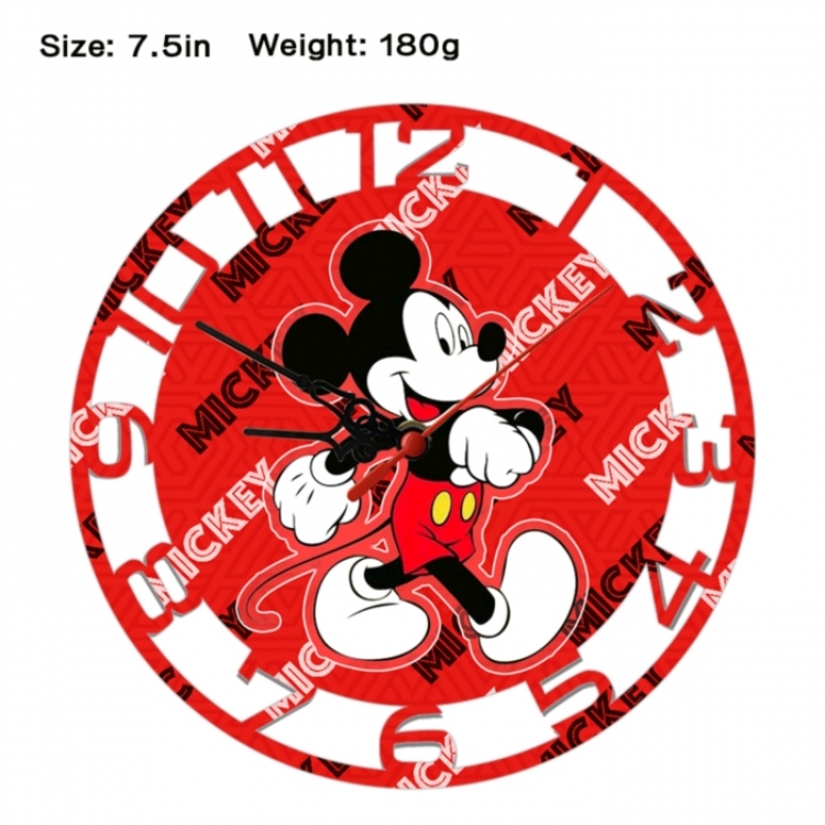 Mickey Anime print alarm clock wall clock personality clock packaging size 25X25X4cm