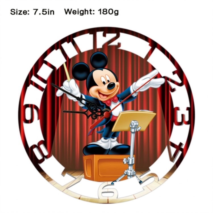 Mickey Anime print alarm clock wall clock personality clock packaging size 25X25X4cm