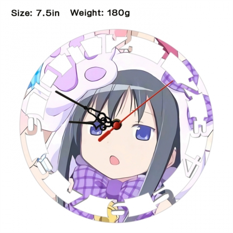Magical Girl Madoka of the Magus Anime print alarm clock wall clock personality clock packaging diameter 20cm