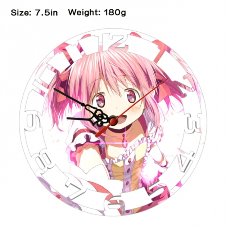 Magical Girl Madoka of the Magus Anime print alarm clock wall clock personality clock packaging diameter 20cm