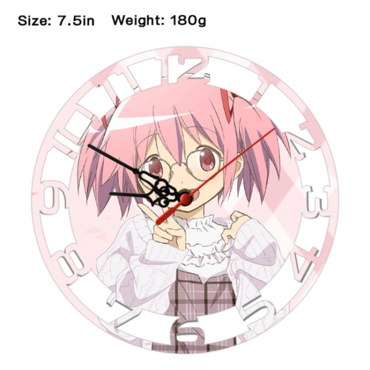 Magical Girl Madoka of the Magus Anime print alarm clock wall clock personality clock packaging diameter 20cm