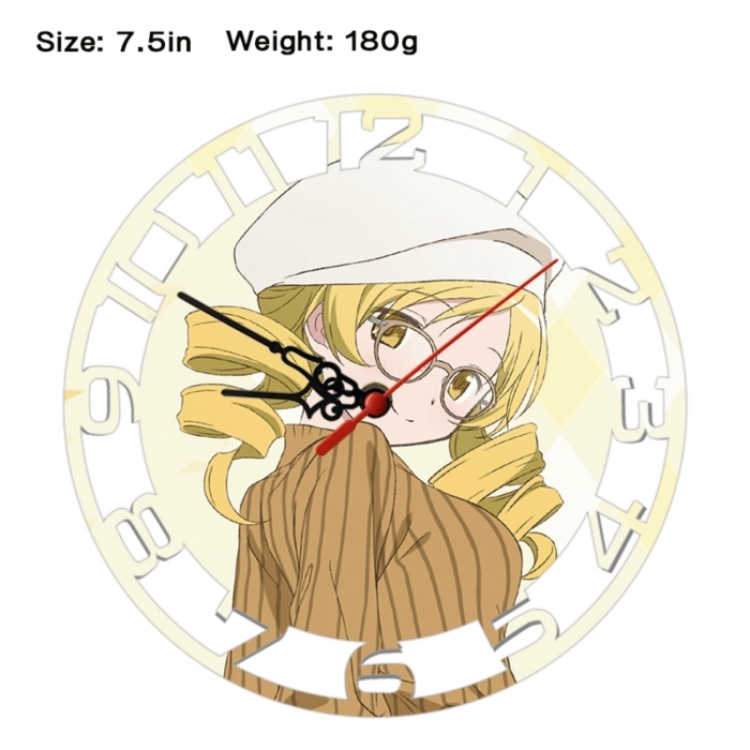 Magical Girl Madoka of the Magus Anime print alarm clock wall clock personality clock packaging size 25X25X4cm