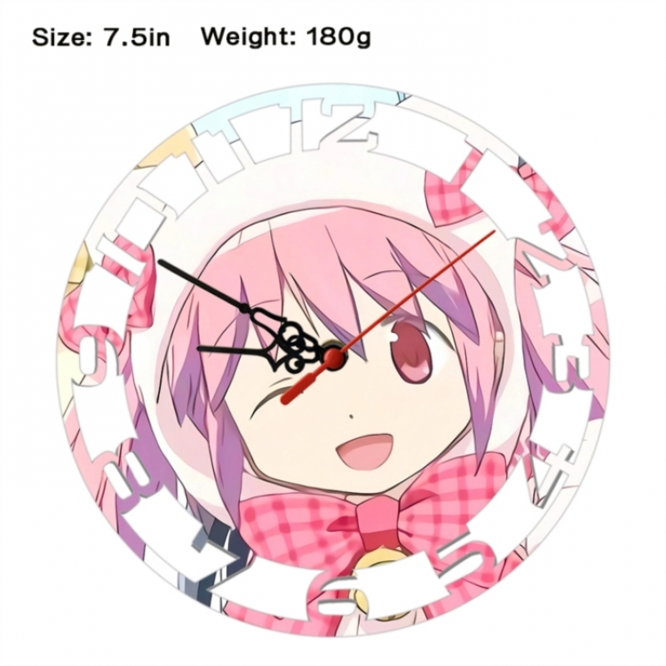 Magical Girl Madoka of the Magus Anime print alarm clock wall clock personality clock packaging size 25X25X4cm