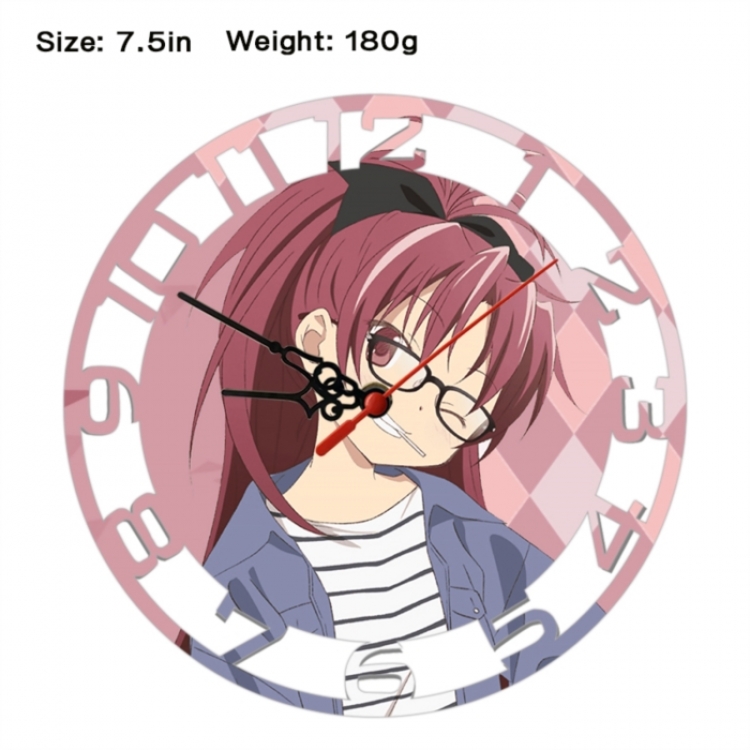 Magical Girl Madoka of the Magus Anime print alarm clock wall clock personality clock packaging diameter 20cm