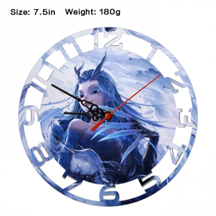 Nezha Anime print alarm clock wall clock personality clock packaging size 25X25X4cm