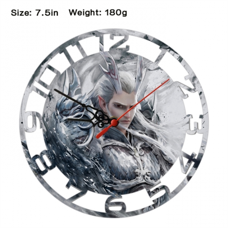 Nezha Anime print alarm clock wall clock personality clock packaging size 25X25X4cm