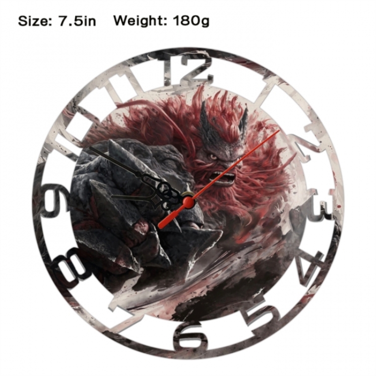 Nezha Anime print alarm clock wall clock personality clock packaging size 25X25X4cm