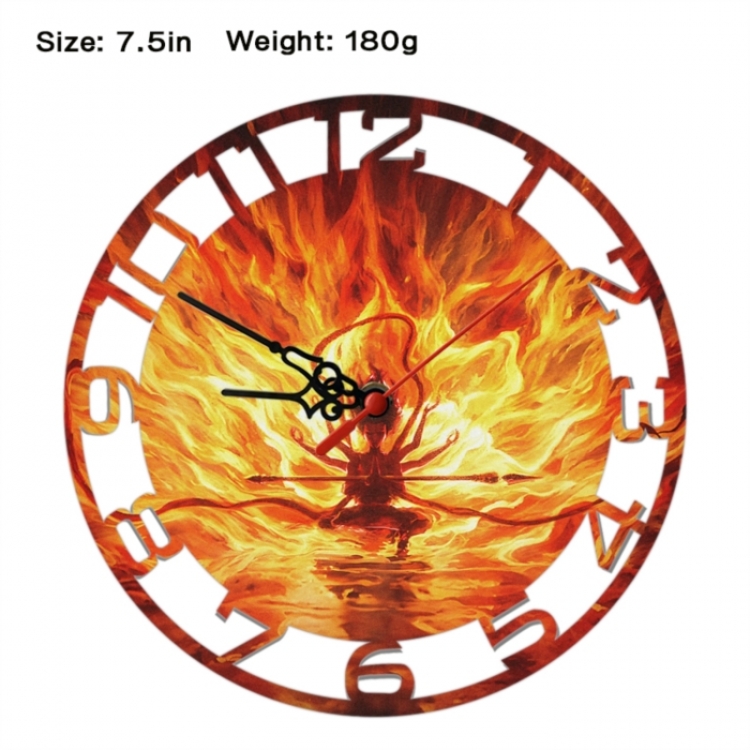 Nezha Anime print alarm clock wall clock personality clock packaging size 25X25X4cm