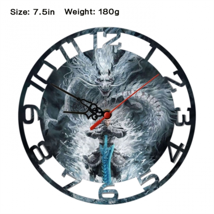 Nezha Anime print alarm clock wall clock personality clock packaging size 25X25X4cm