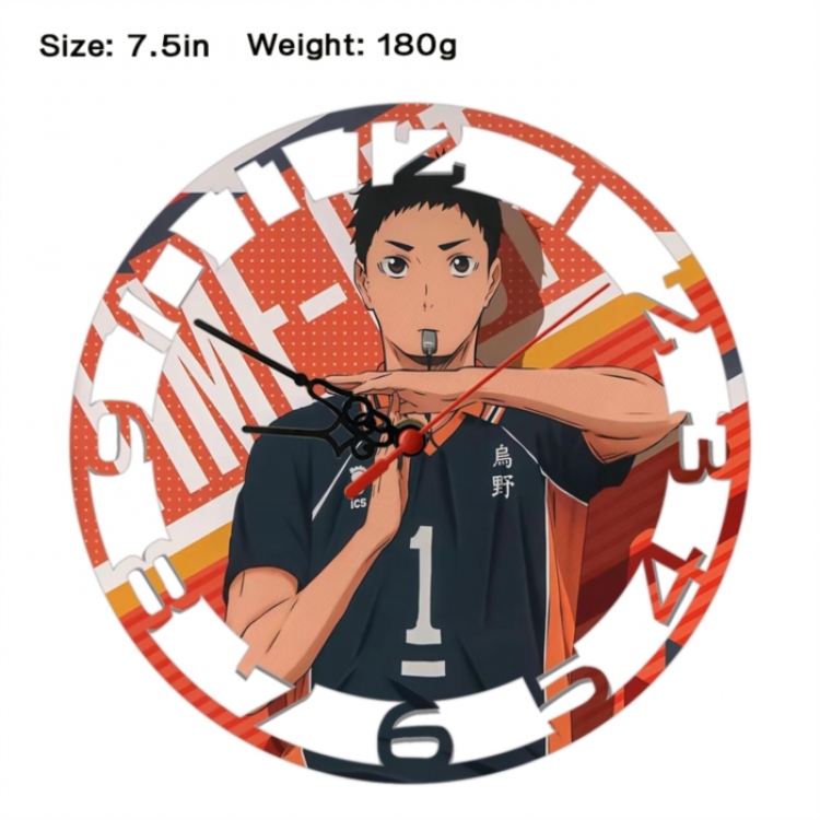 Haikyuu!! Anime print alarm clock wall clock personality clock packaging size 25X25X4cm