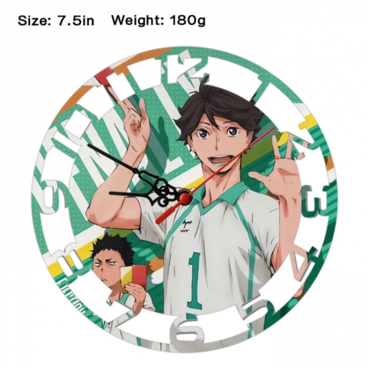 Haikyuu!! Anime print alarm clock wall clock personality clock packaging size 25X25X4cm