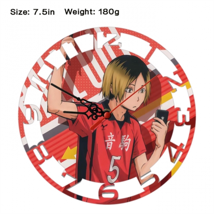 Haikyuu!! Anime print alarm clock wall clock personality clock packaging size 25X25X4cm