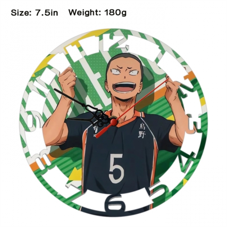 Haikyuu!! Anime print alarm clock wall clock personality clock packaging size 25X25X4cm