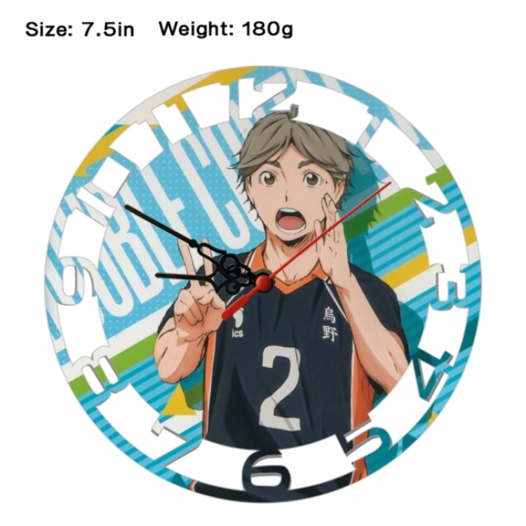 Haikyuu!! Anime print alarm clock wall clock personality clock packaging size 25X25X4cm