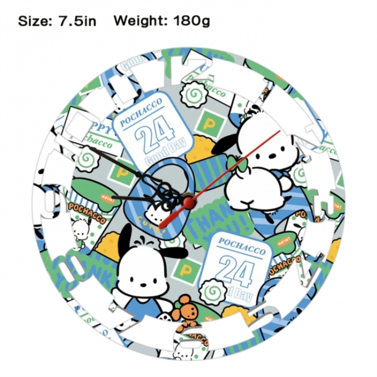 sanrio Anime print alarm clock wall clock personality clock packaging size 25X25X4cm
