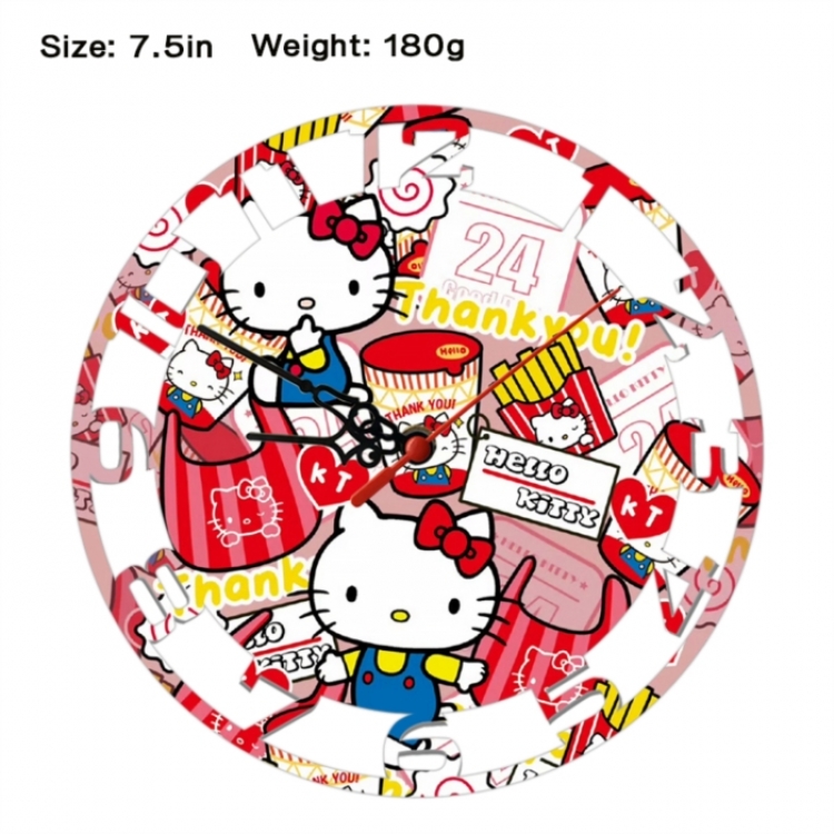 sanrio Anime print alarm clock wall clock personality clock packaging size 25X25X4cm
