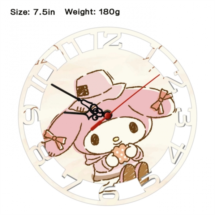 sanrio Anime print alarm clock wall clock personality clock packaging size 25X25X4cm