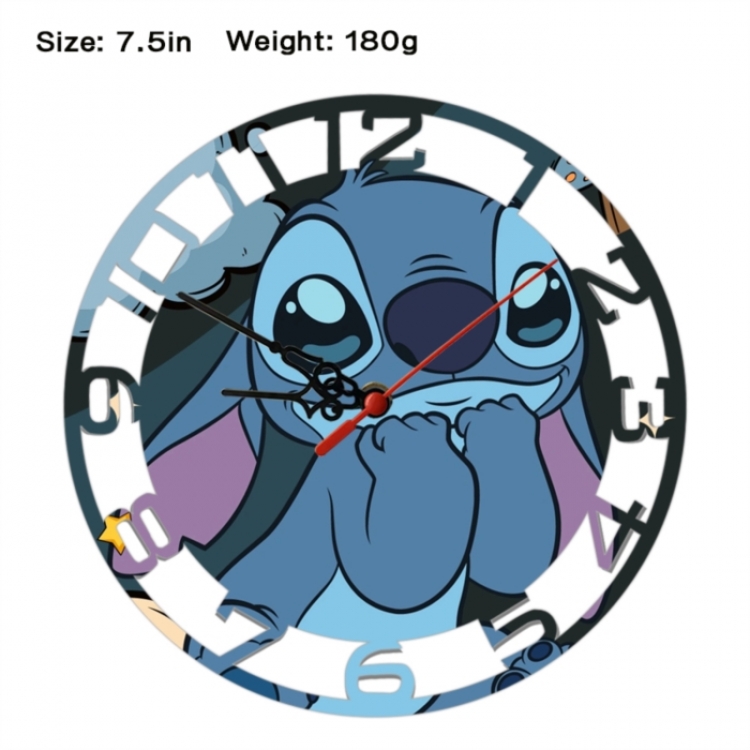 Lilo & Stitch Anime print alarm clock wall clock personality clock packaging size 25X25X4cm