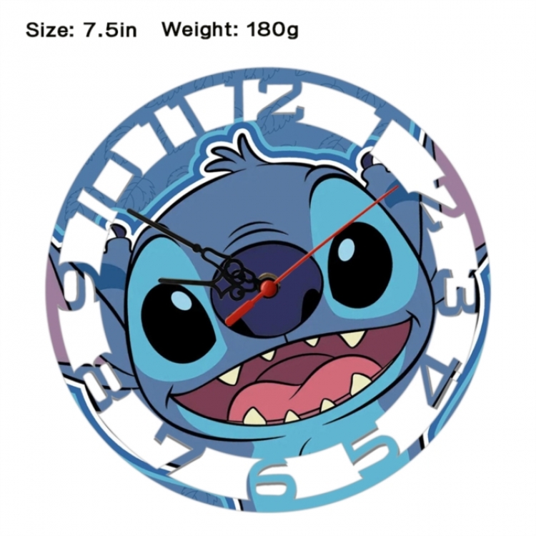 Lilo & Stitch Anime print alarm clock wall clock personality clock packaging size 25X25X4cm