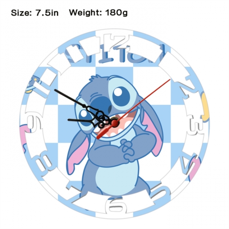 Lilo & Stitch Anime print alarm clock wall clock personality clock packaging size 25X25X4cm