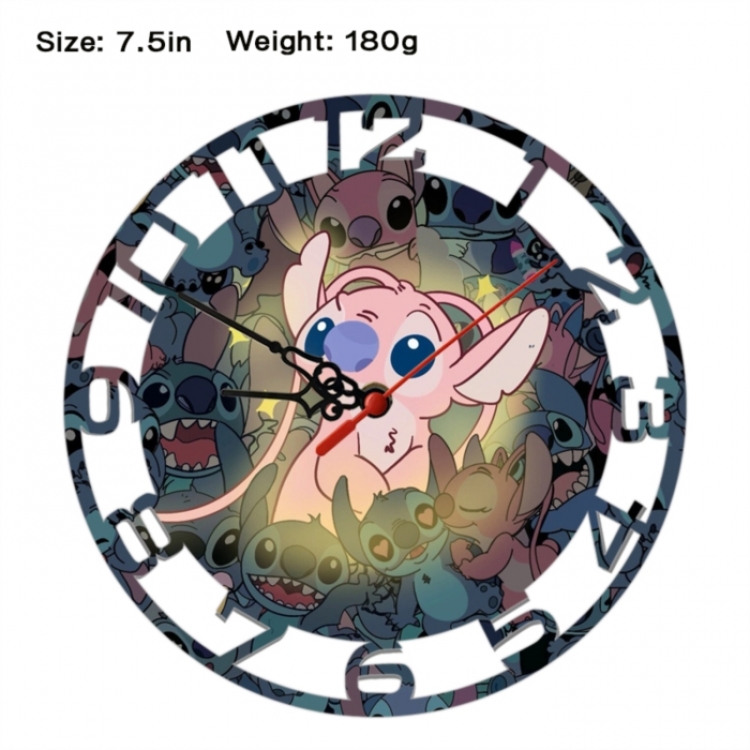 Lilo & Stitch Anime print alarm clock wall clock personality clock packaging size 25X25X4cm