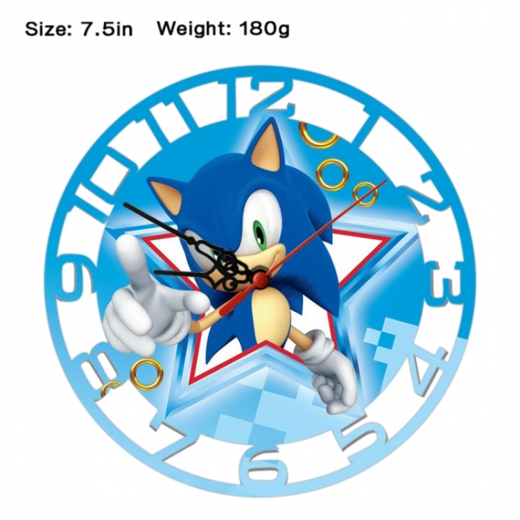 Sonic The Hedgehog Anime print alarm clock wall clock personality clock packaging diameter 20cm
