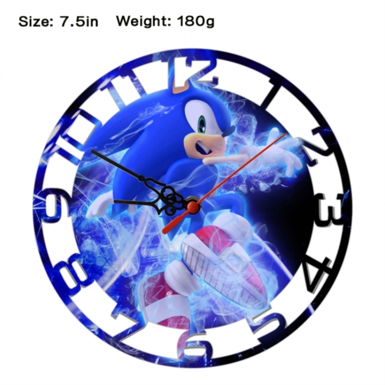  Sonic The Hedgehog Anime print alarm clock wall clock personality clock packaging size 25X25X4cm