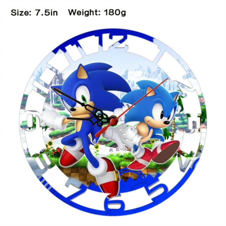  Sonic The Hedgehog Anime print alarm clock wall clock personality clock packaging size 25X25X4cm