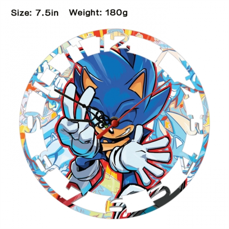  Sonic The Hedgehog Anime print alarm clock wall clock personality clock packaging size 25X25X4cm