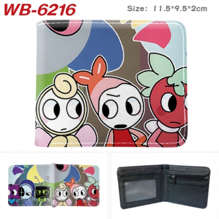 Dandy's World Animation color PU leather half fold wallet 11.5X9X2CM