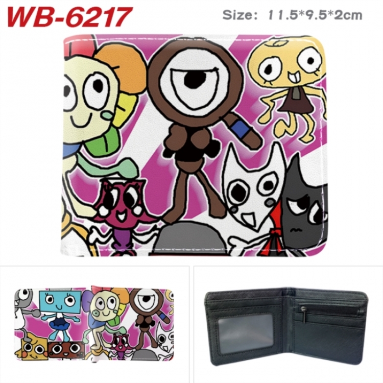 Dandy's World Animation color PU leather half fold wallet 11.5X9X2CM