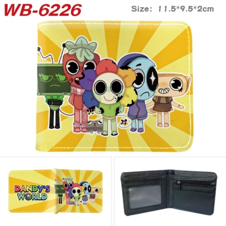 Dandy's World Animation color PU leather half fold wallet 11.5X9X2CM
