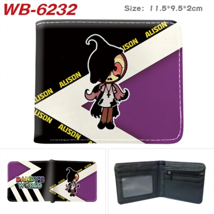 Dandy's World Animation color PU leather half fold wallet 11.5X9X2CM