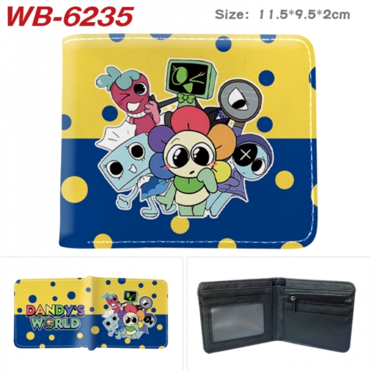 Dandy's World Animation color PU leather half fold wallet 11.5X9X2CM