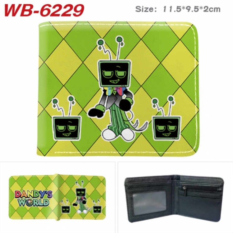 Dandy's World Animation color PU leather half fold wallet 11.5X9X2CM