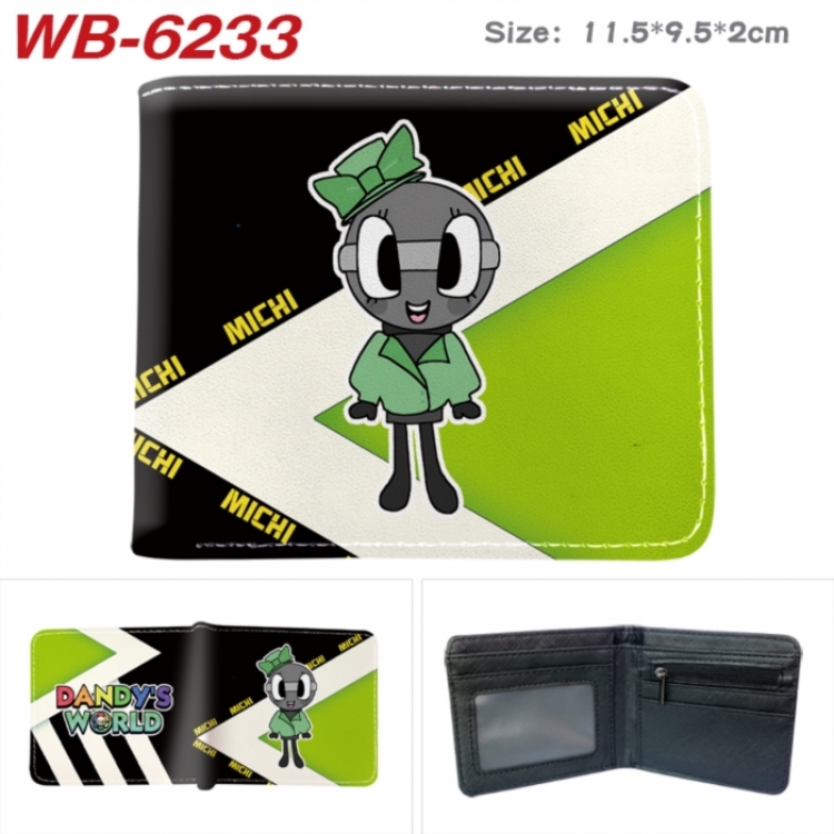 Dandy's World Animation color PU leather half fold wallet 11.5X9X2CM