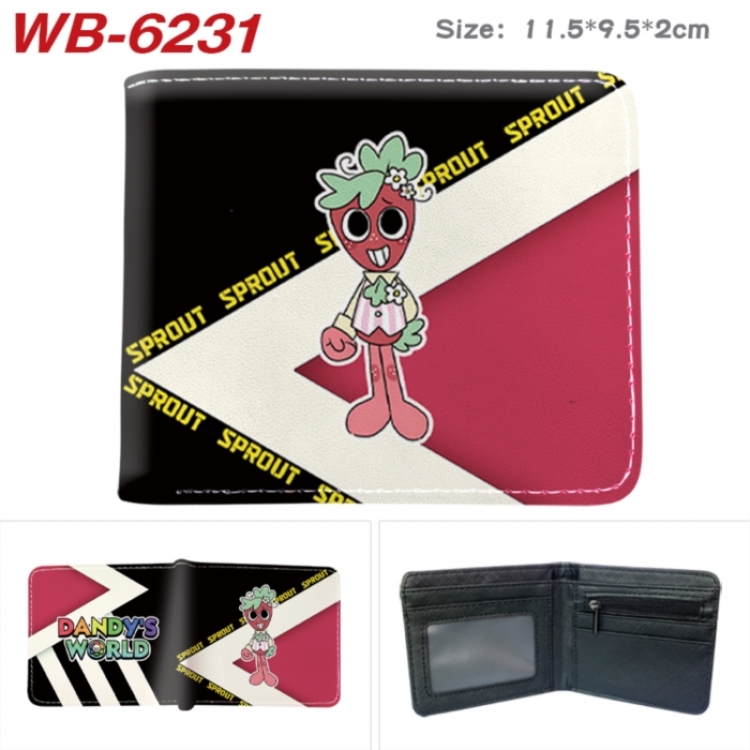 Dandy's World Animation color PU leather half fold wallet 11.5X9X2CM